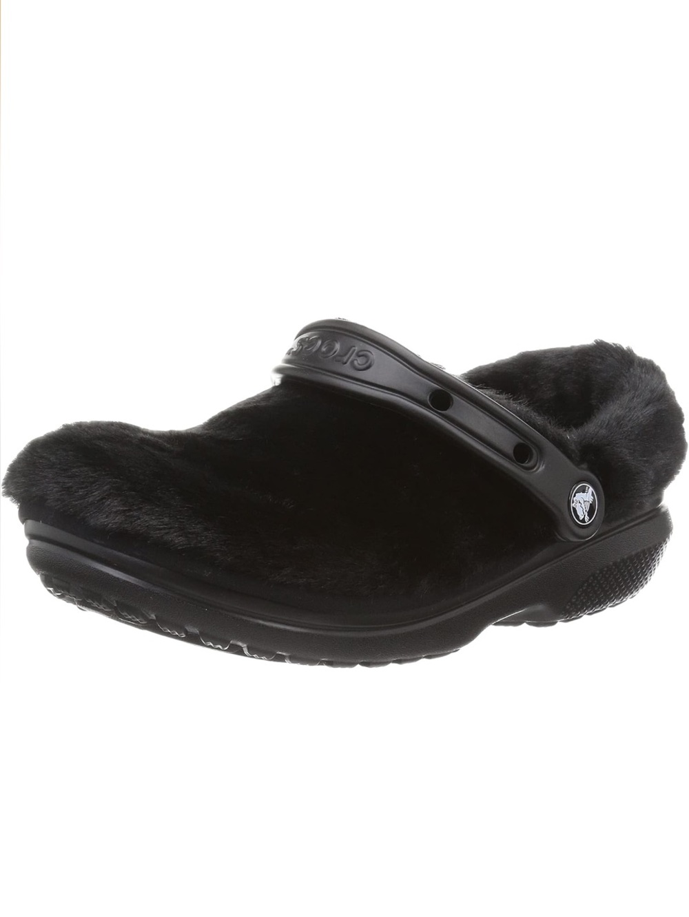 Shoes- Black Crocs size 11 women Unisex Adult Classic Fur Sure Fuzzy Clogs
